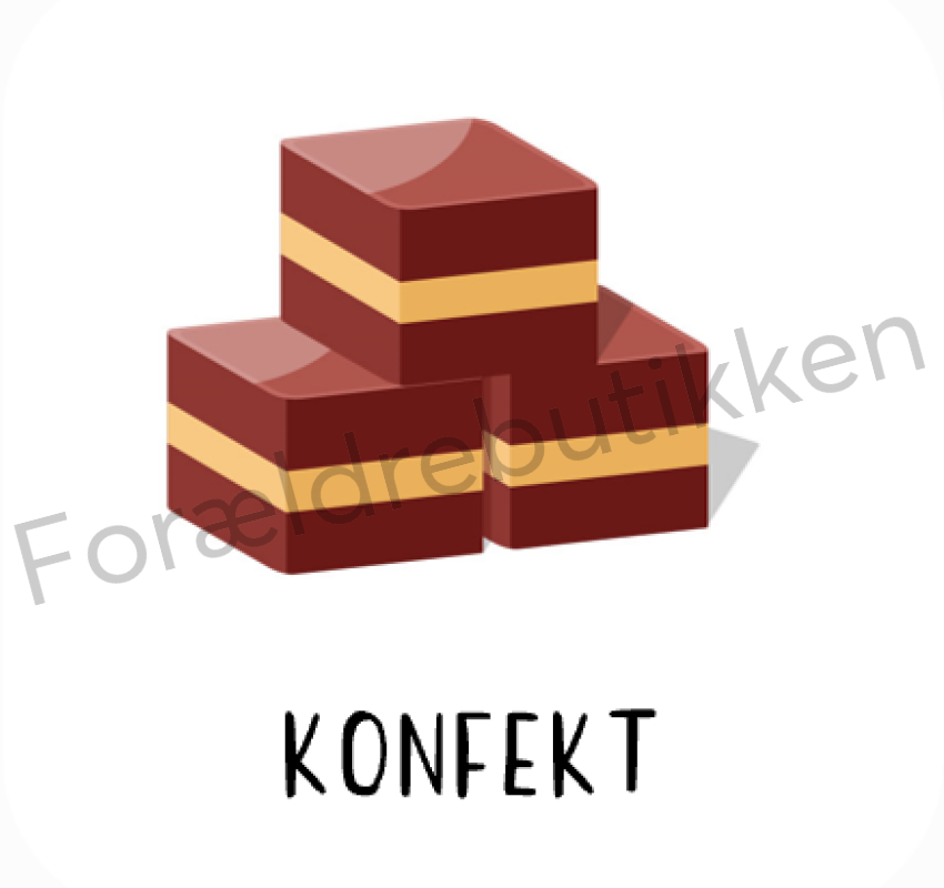 Piktogram - Konfekt – Forældrebutikken