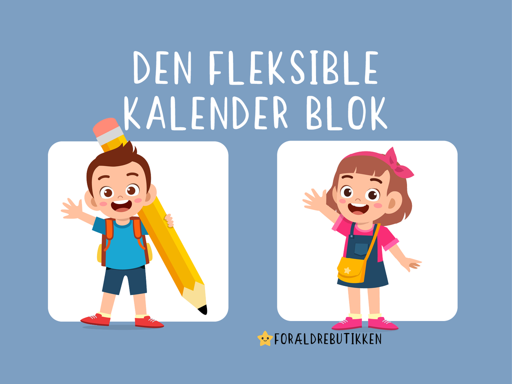 børn der bruger den fleksible kalender blok