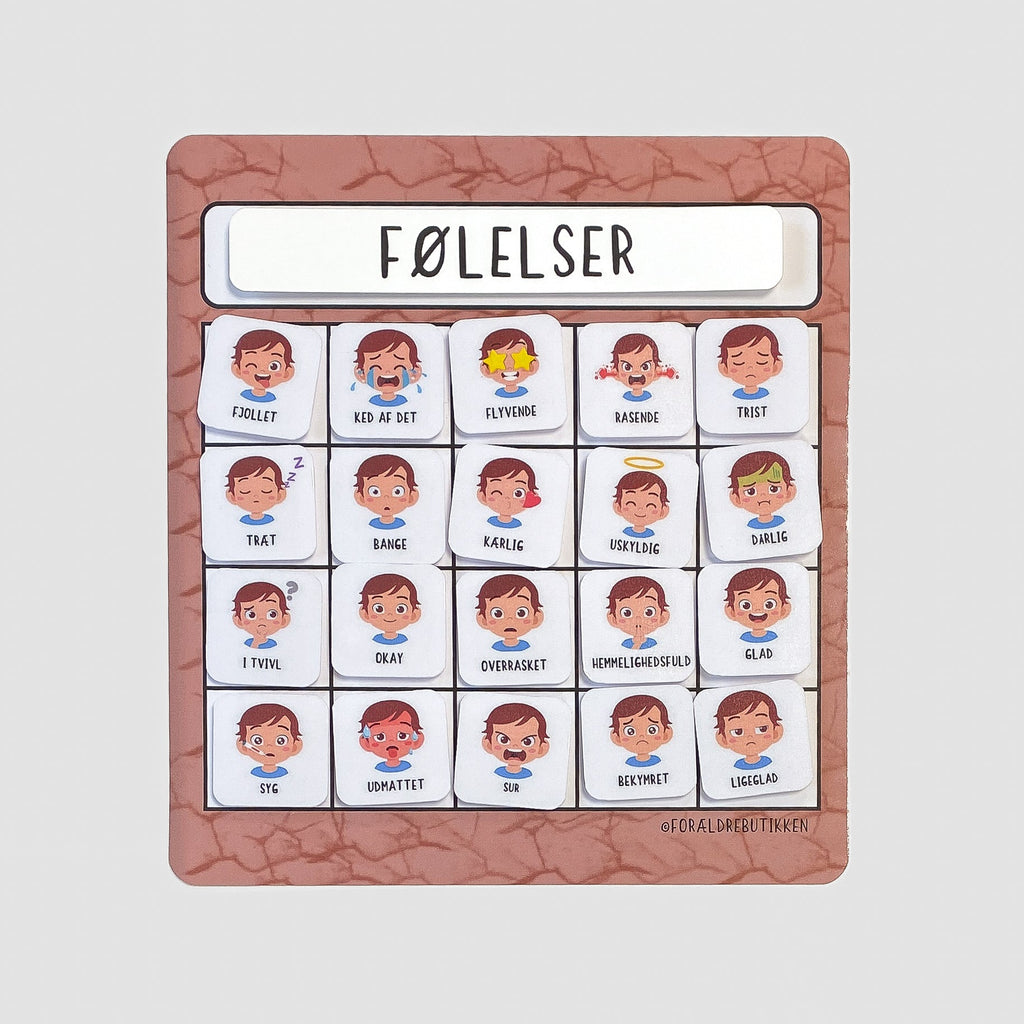 Piktogramsættet følelser med drengetema, kan bruges sammen med barnet, til at tale om følelser og svære situationer