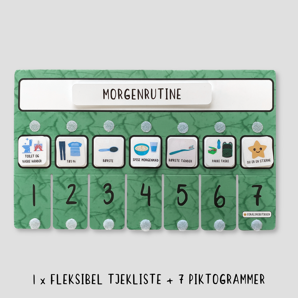 forældrebutikkens morgenrutine tjekliste