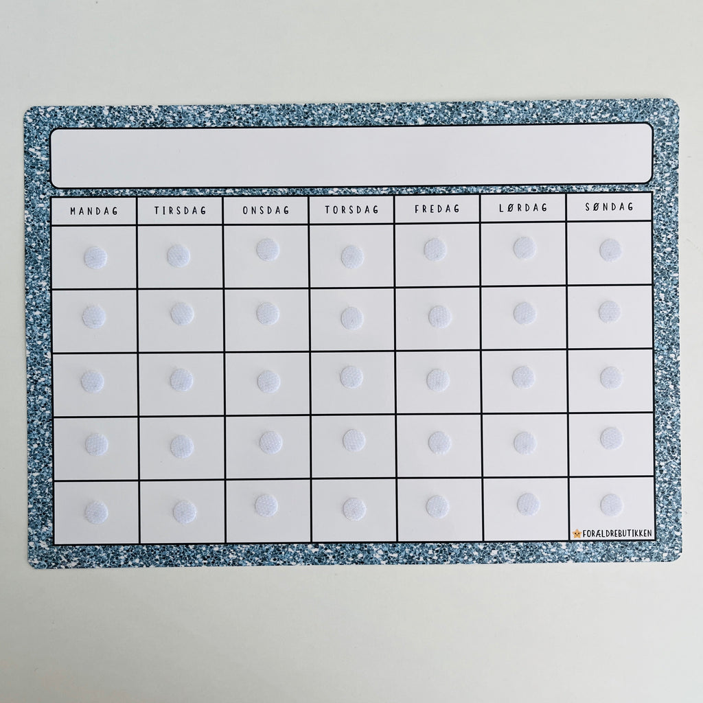 Fleksibel kalender, skoleskema, skema, uge kalender i GB