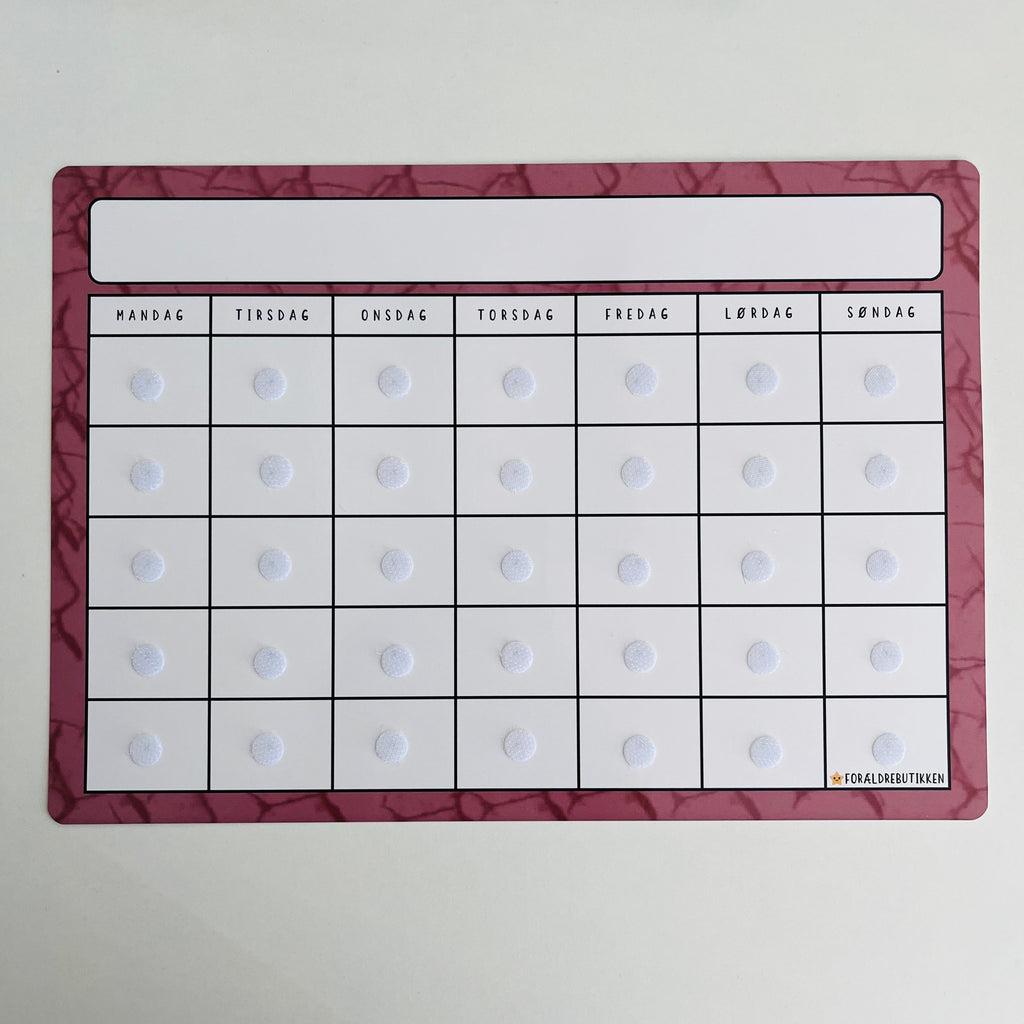 Fleksibel kalender, skoleskema, skema, uge kalender i CR