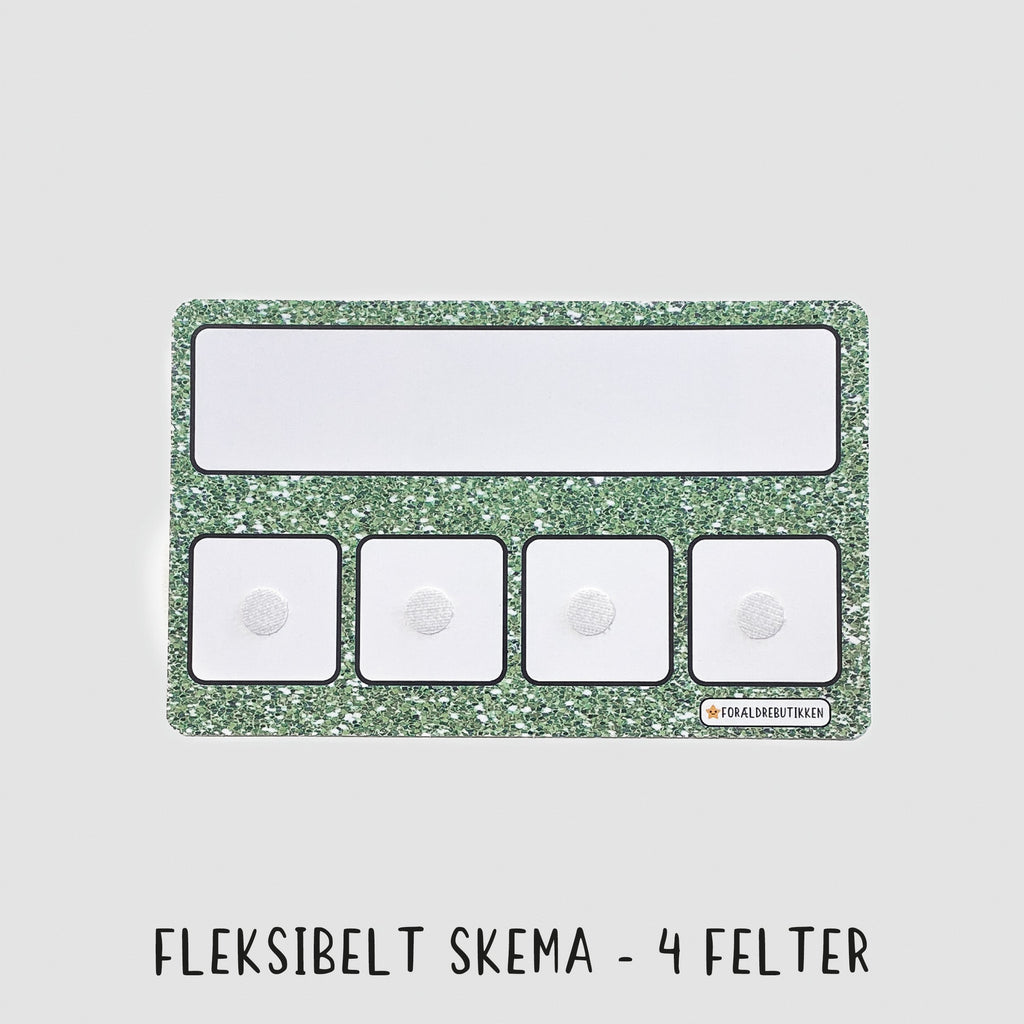 Pakkeløsning - Lille Bille Jul Glimmer Guld / Skema 4 Felter Pædagogisk Legetøj