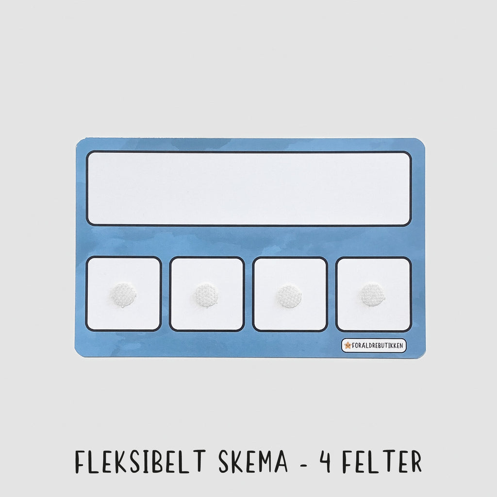 Pakkeløsning - Indkøb Glimmer Guld / Skema 4 Felter Pædagogisk Legetøj