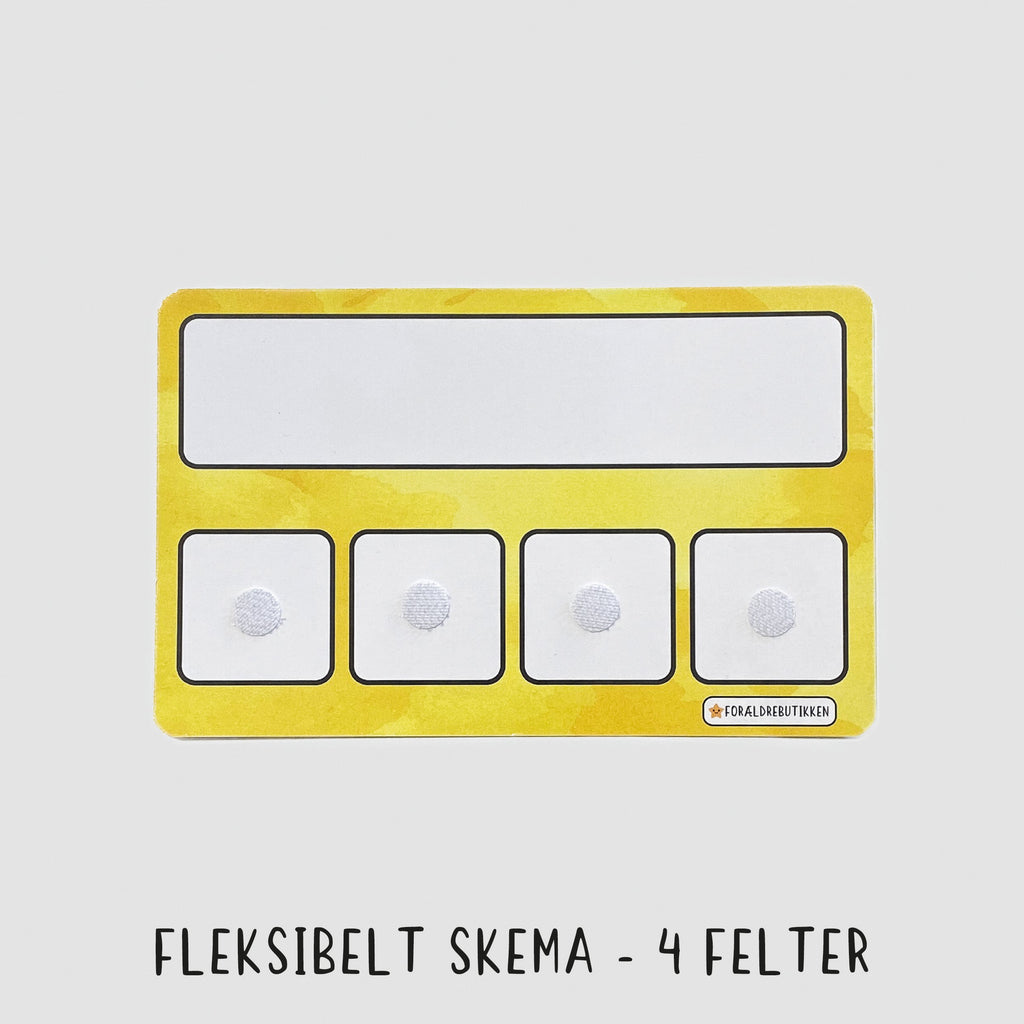Pakkeløsning - Ude Aktiviteter Glimmer Guld / Skema 4 Felter Pædagogisk Legetøj