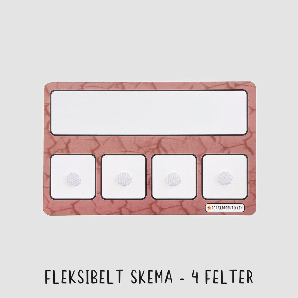 Pakkeløsning - Efterår Glimmer Guld / Skema 4 Felter Pædagogisk Legetøj