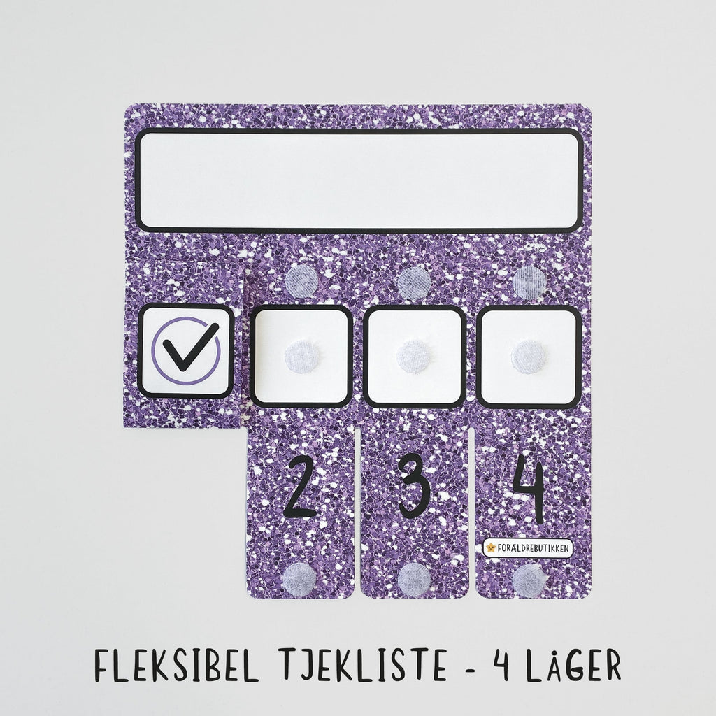 Pakkeløsning - Tilbehør Glimmer Guld / Tjekliste 4 Låger Pædagogisk Legetøj