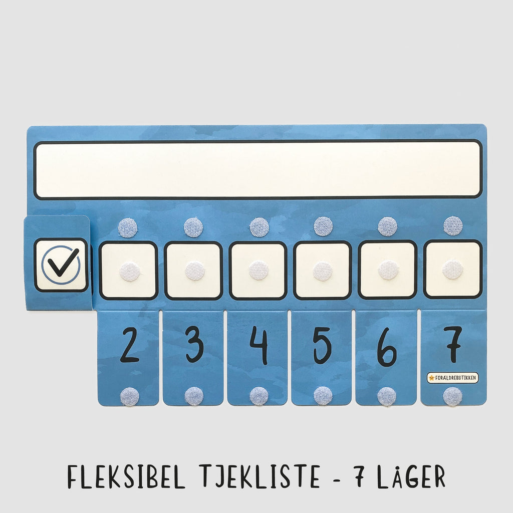 Pakkeløsning - Indkøb Glimmer Guld / Tjekliste 7 Låger Pædagogisk Legetøj