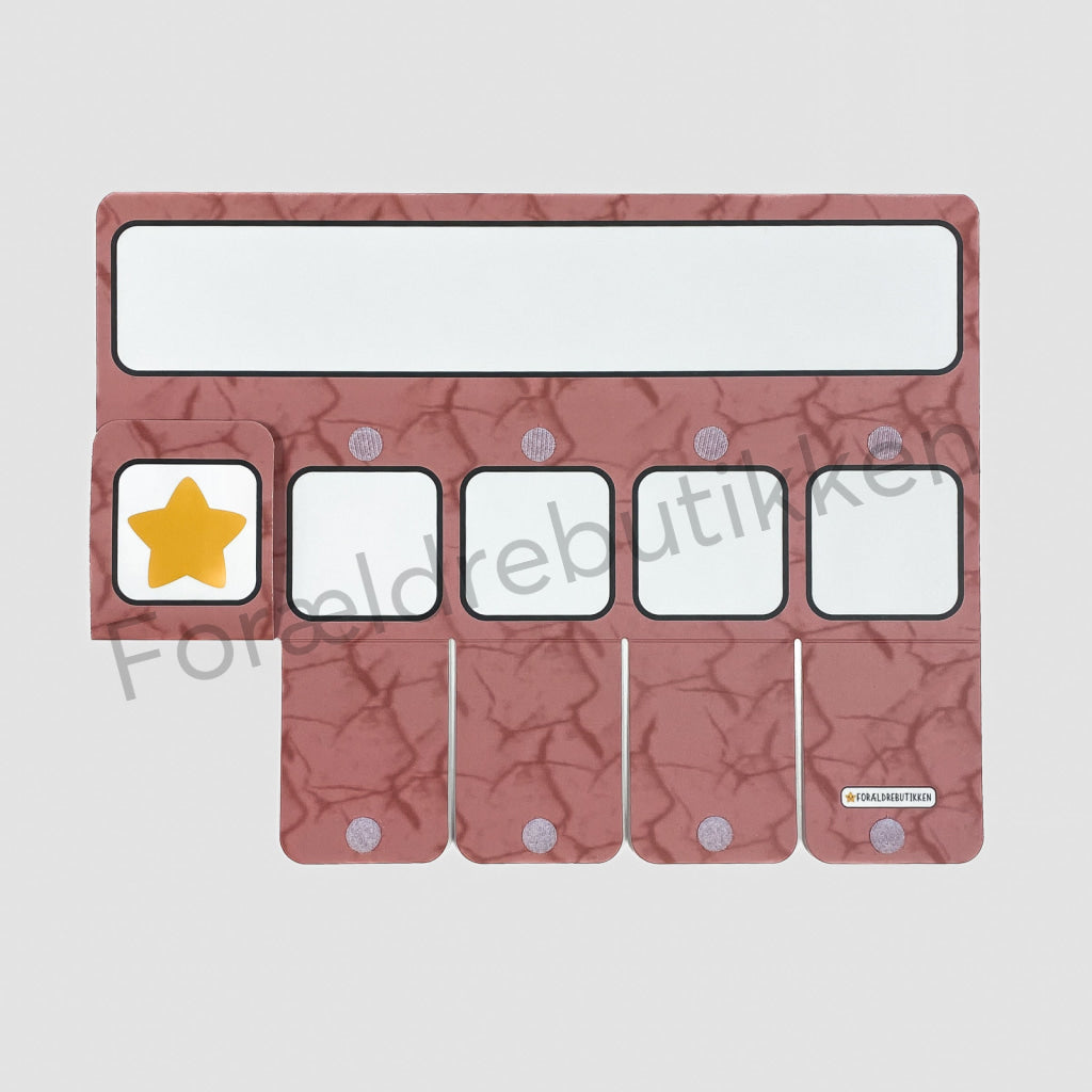 Fleksibel Tjekliste - 5 Låger - Til Institution (4x4cm) Pædagogisk legetøj