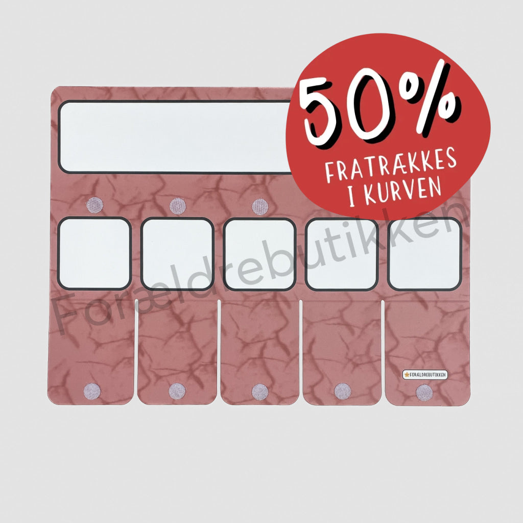 Fleksibel Tjekliste - 5 Låger - Til Institution (4x4cm) Pædagogisk legetøj