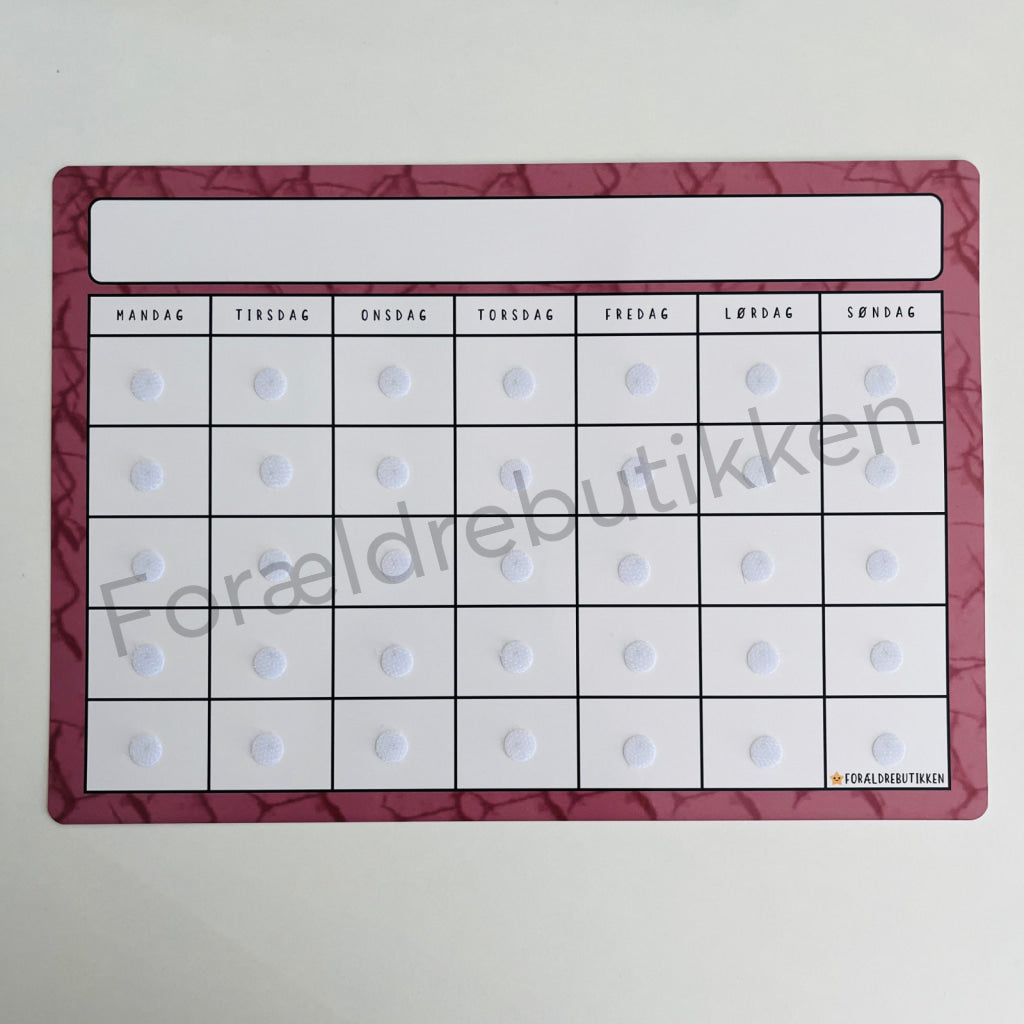 Fleksibel kalender, skoleskema, skema, uge kalender i CR