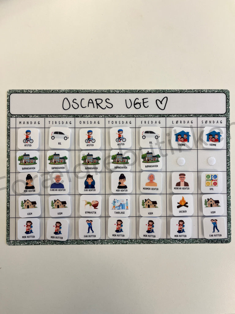 Fleksibel kalender, skoleskema, skema, uge kalender i i brug