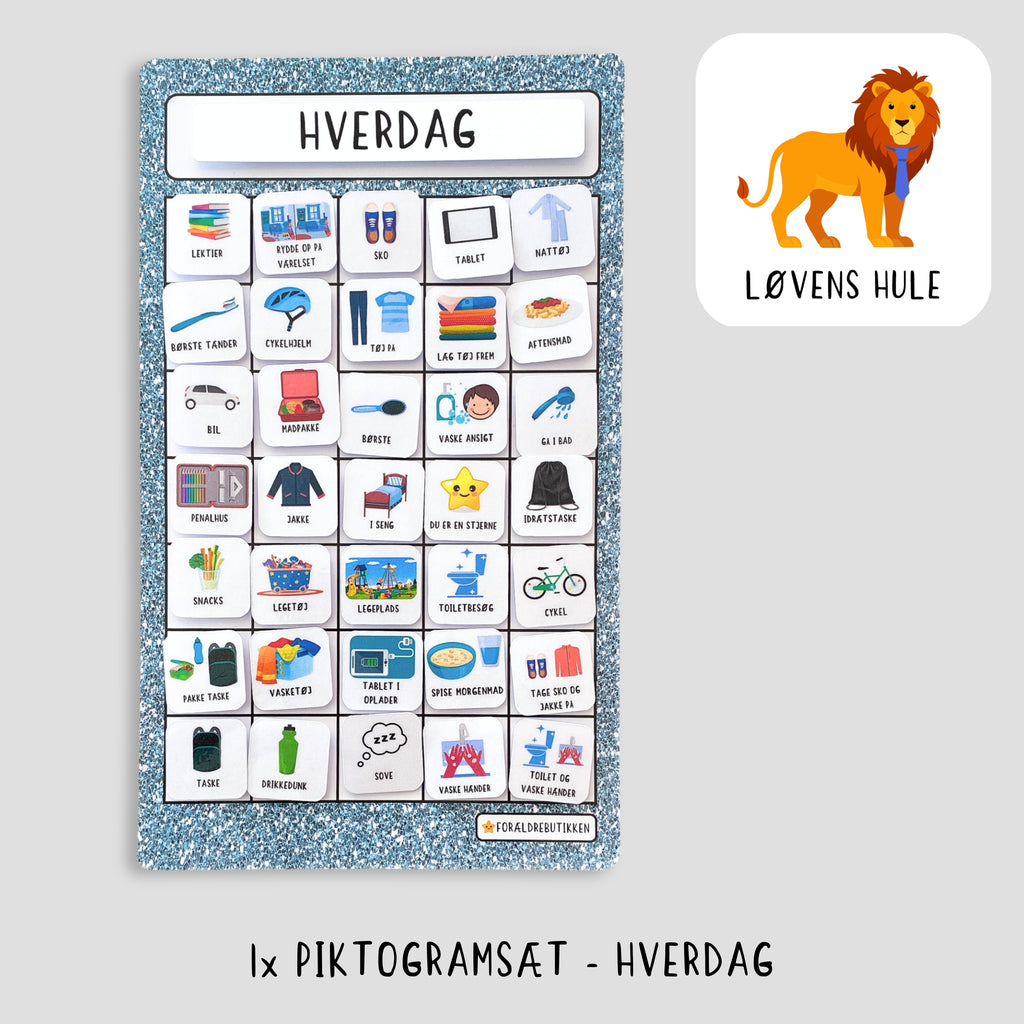 løvens hule bundle forældrebutikkens hverdagspiktogrammer