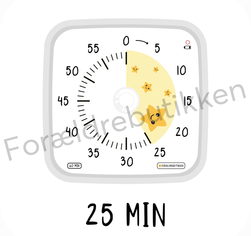 Forældrebutikkens 25 min piktogram
