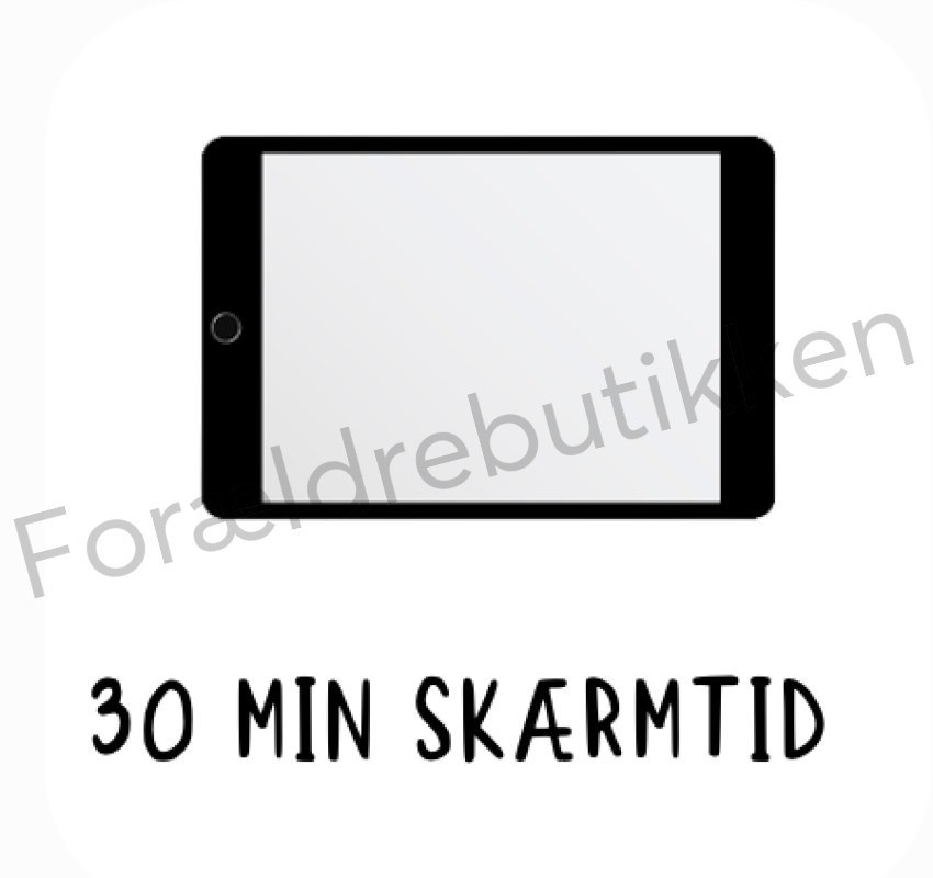 Piktogram Brik - 30 Min Skærmtid Pædagogisk Legetøj