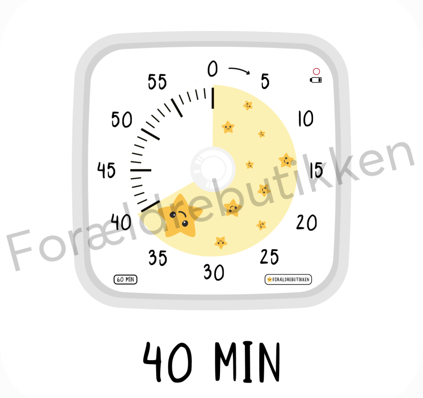 forældrebutikkens 40 min piktogram
