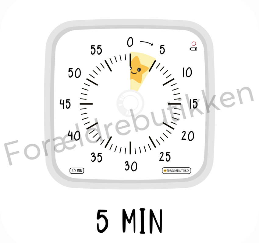 forældrebutikkens 5 min piktogram