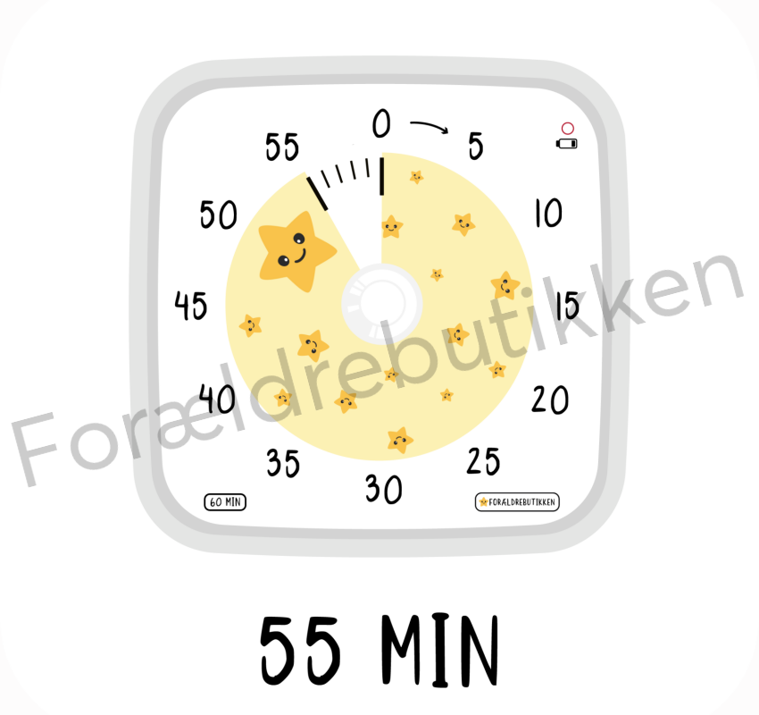 forældrebutikkens 55 min piktogram