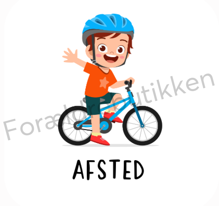 Piktogram - Afsted (Dreng på cykel) Pædagogisk legetøj