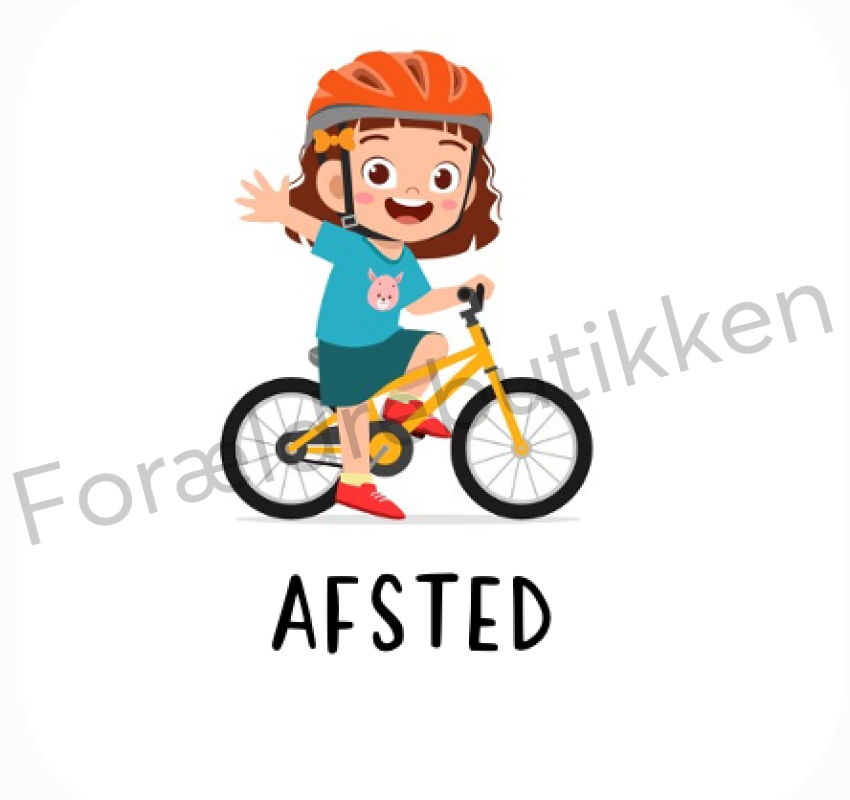 Piktogram - Afsted (Pige på cykel) Pædagogisk legetøj