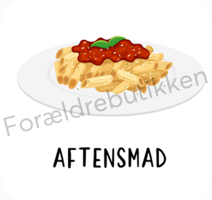 piktogrambrik - tallerken med spaghetti og kødsovs