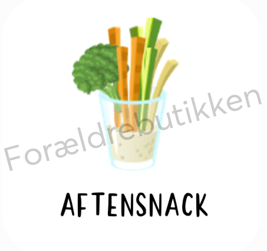 aftensnack piktogram bestående af glas med grøntstænger