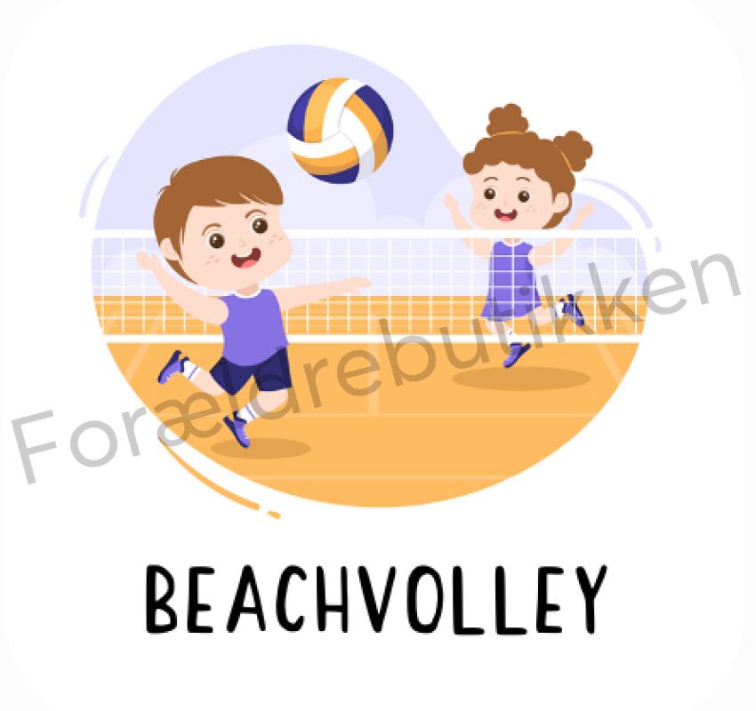 Piktogram Brik- Beachvolley Pædagogisk Legetøj