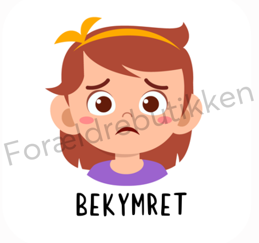 Piktogram Brik - Bekymret Pige Pædagogisk Legetøj