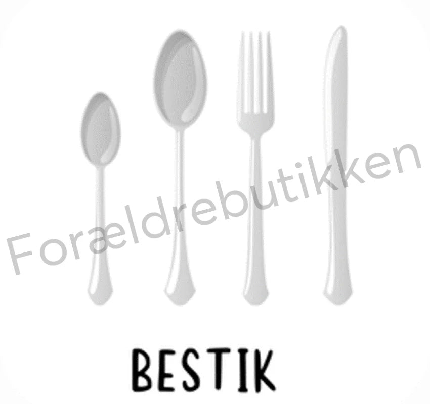piktogrambrik - 2 skeer, 1 gaffel og 1 kniv