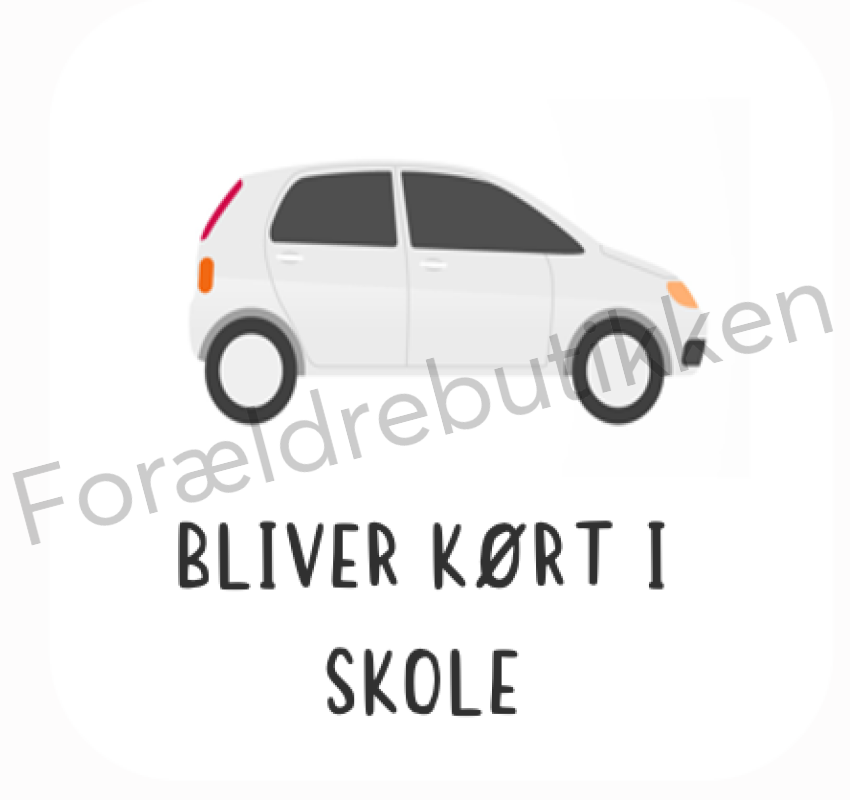 Piktogram Brik - Bil Bliver Kørt Pædagogisk Legetøj