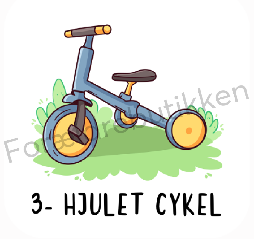 Piktogram Brik - 3-Hjulet Cykel Pædagogisk Legetøj