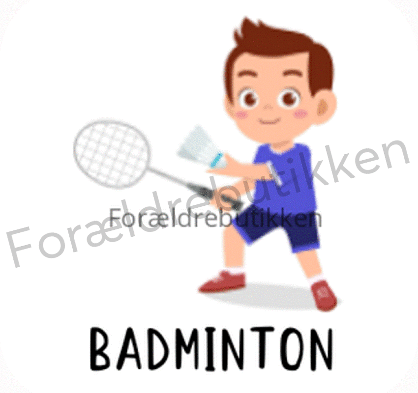 piktogrambrik - dreng der spiller badminton