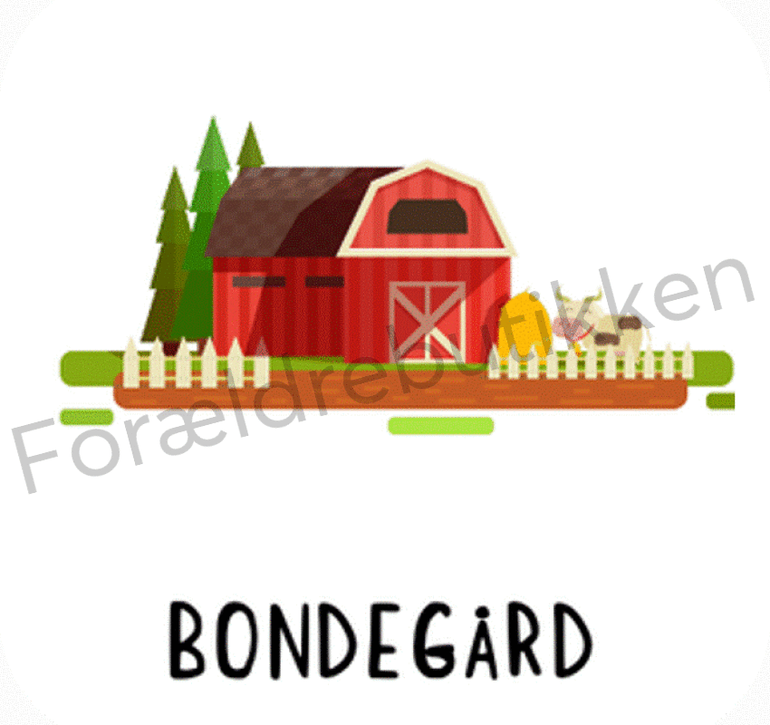 piktogrambrik - rød bondegård