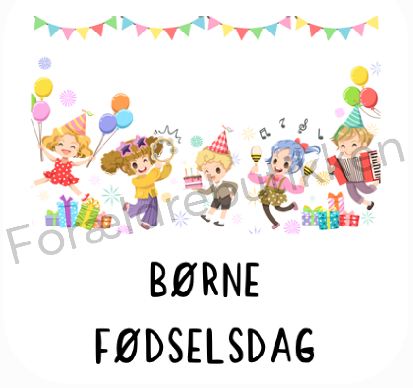 Piktogram Brik - Børne Fødselsdag Pædagogisk Legetøj
