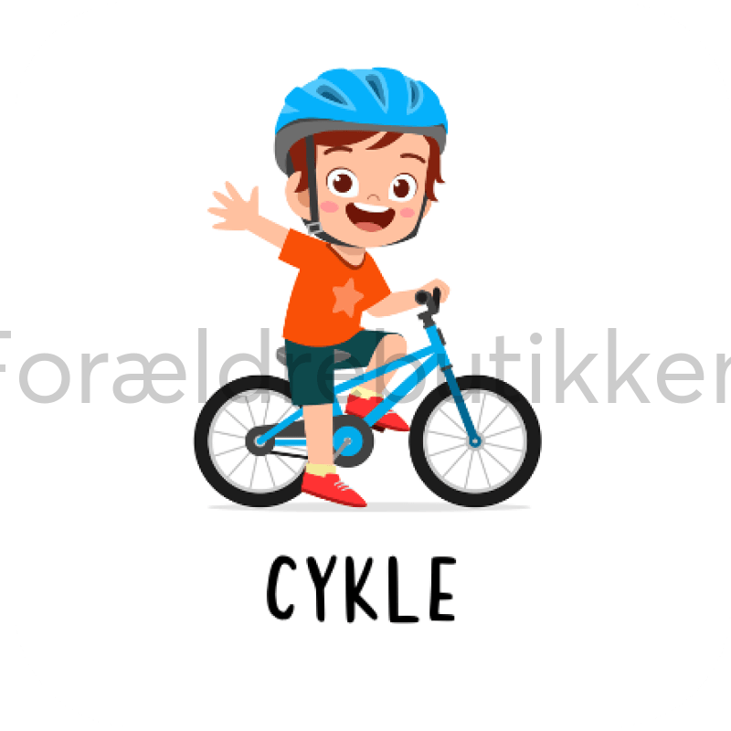 Piktogram Brik - Cykle Dreng Pædagogisk Legetøj