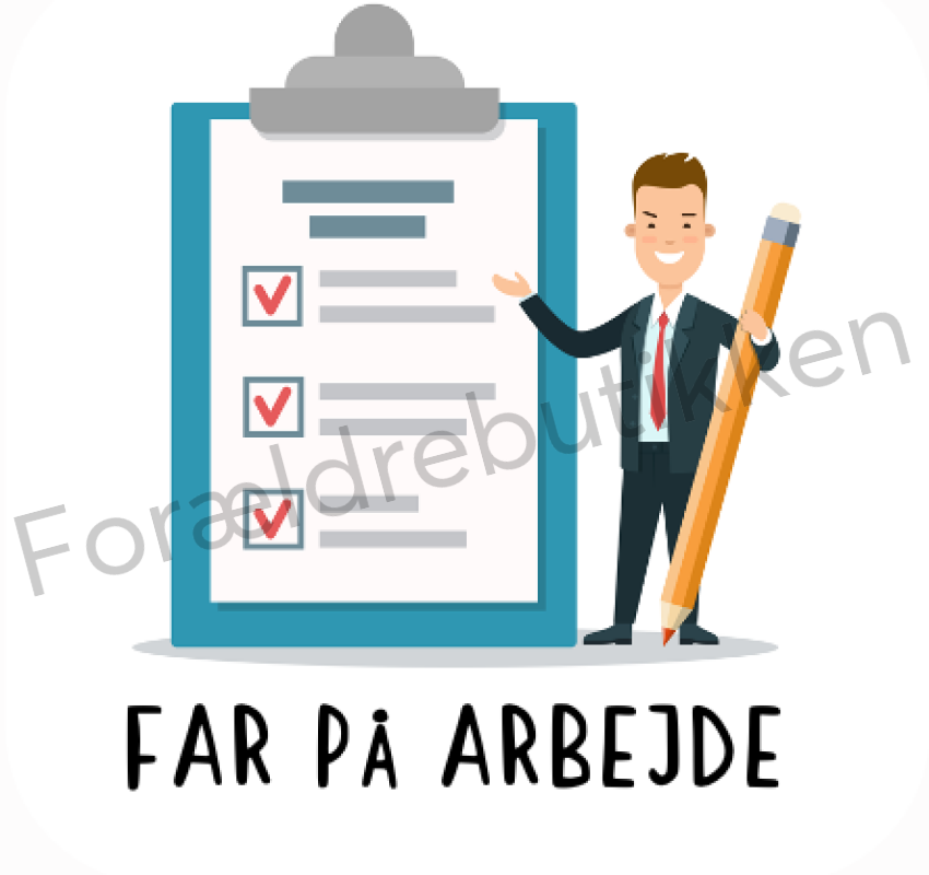 Piktogram Brik - Far På Arbejde Pædagogisk Legetøj