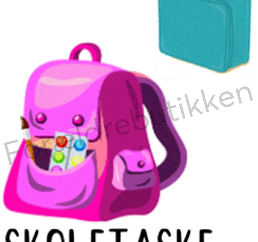Piktogram Brik - Skoletaske Med Kølertaske Pædagogisk Legetøj
