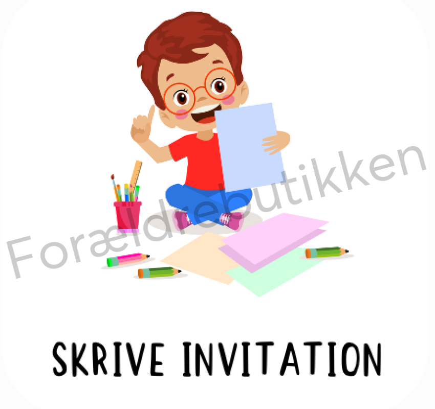 Piktogram Brik - Skrive Invitation Pædagogisk Legetøj