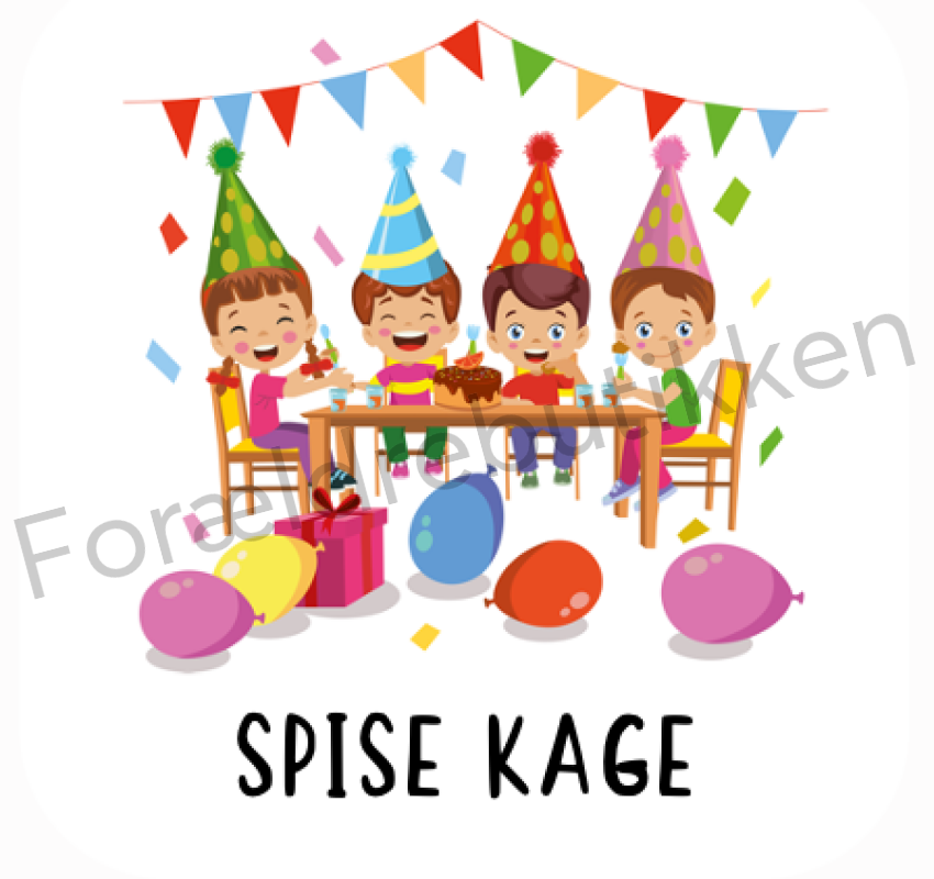 Piktogram Brik - Spise Kage Pædagogisk Legetøj