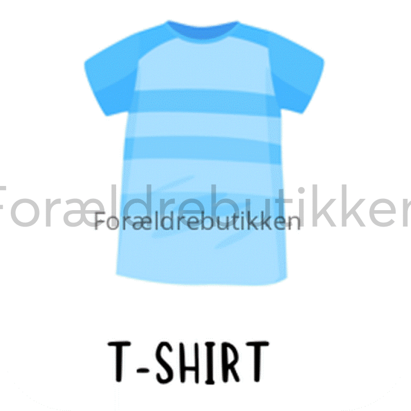 piktogrambrik - blå t-shirt