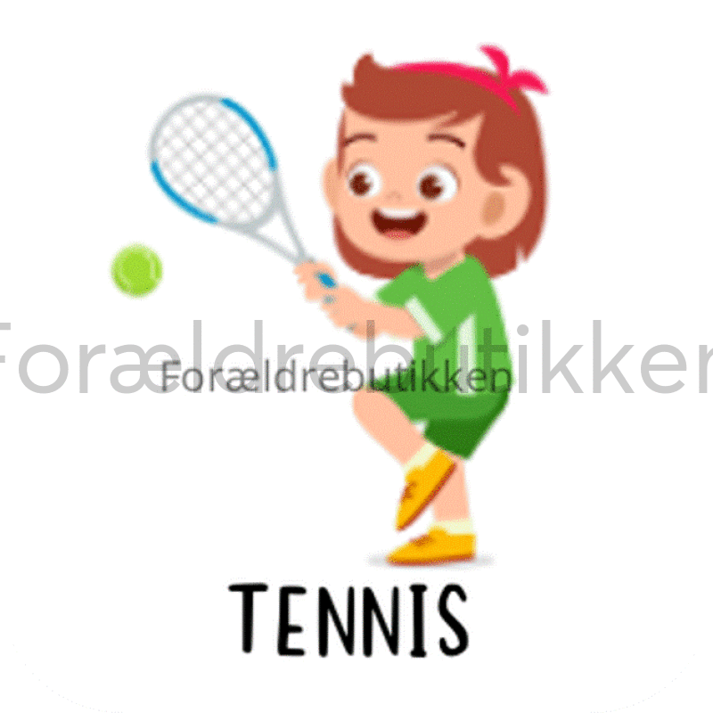 piktogrambrik - pige der spiller tennis