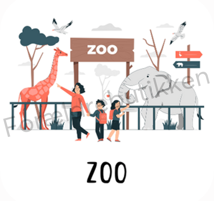 piktogrambrik - zoo med flere dyr