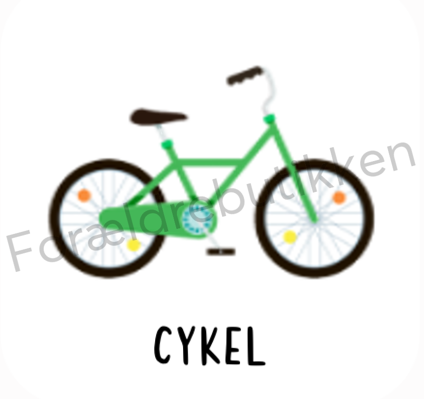 Piktogram - Cykel (Grøn) Pædagogisk legetøj