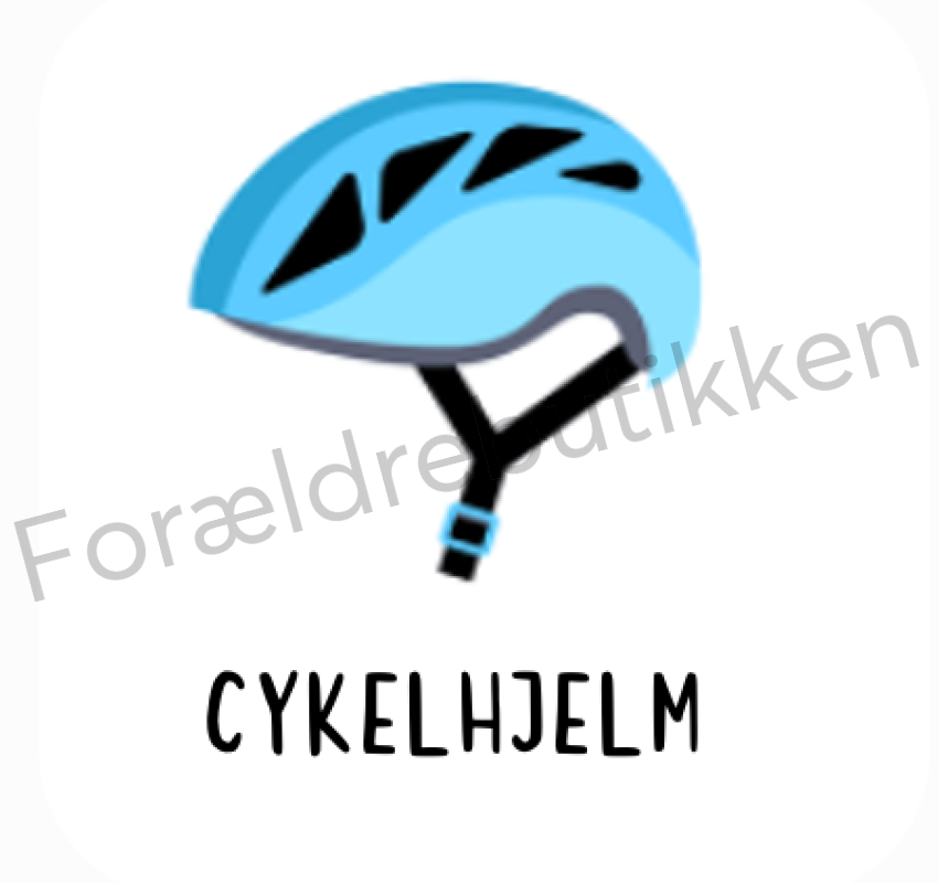 Piktogram - Cykelhjelm (Blå) Pædagogisk legetøj