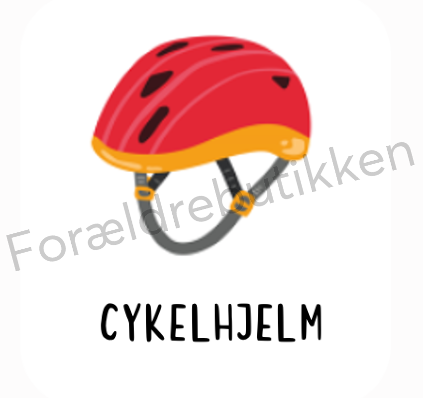 Piktogram - Cykelhjelm (Rød) Pædagogisk legetøj