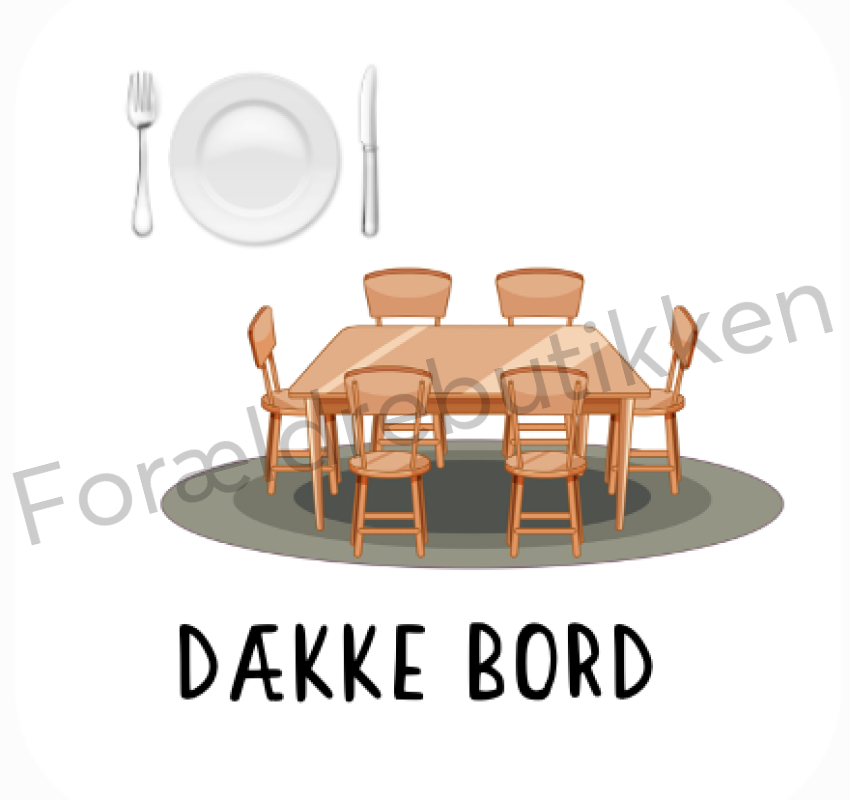 Piktogram - Dække bord Pædagogisk legetøj