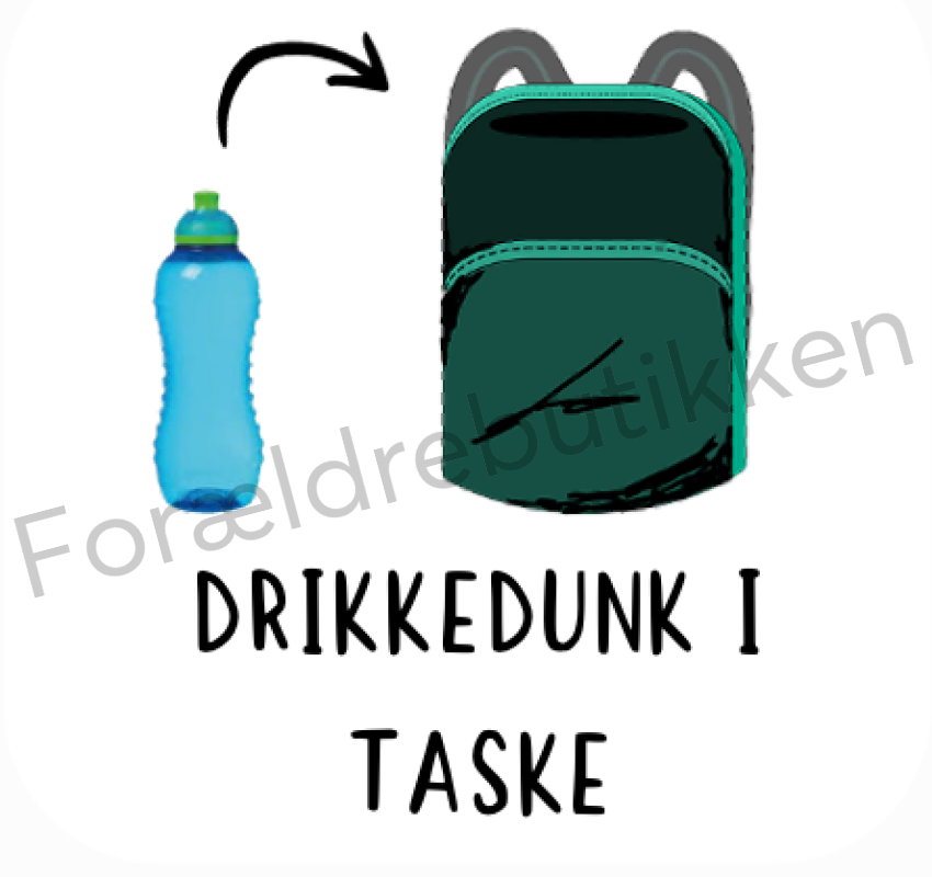 Piktogram - Drikkedunk i taske Pædagogisk legetøj