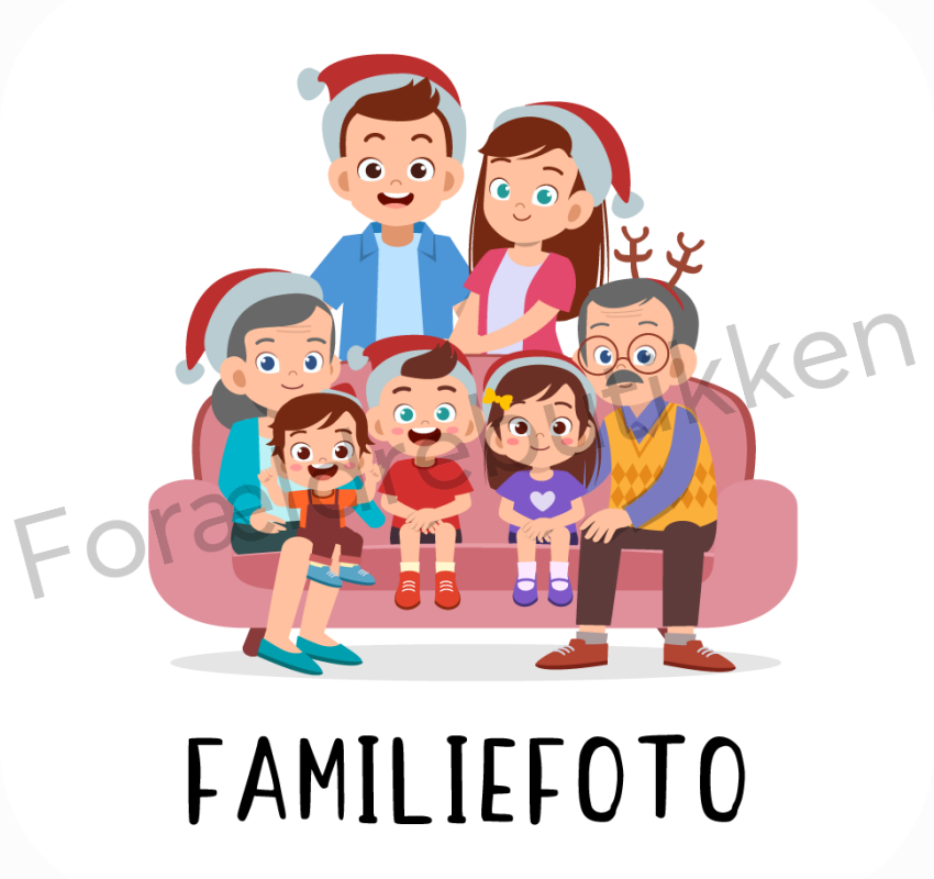 Piktogram Brik - Jul Familiefoto Pædagogisk Legetøj
