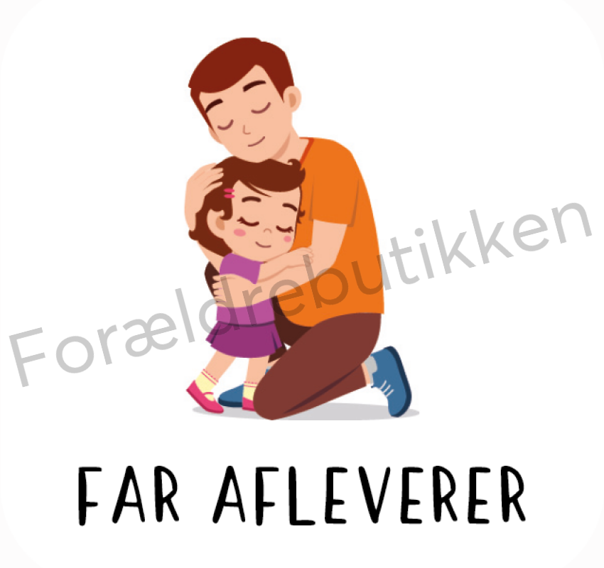 Piktogram - Far afleverer Pædagogisk legetøj