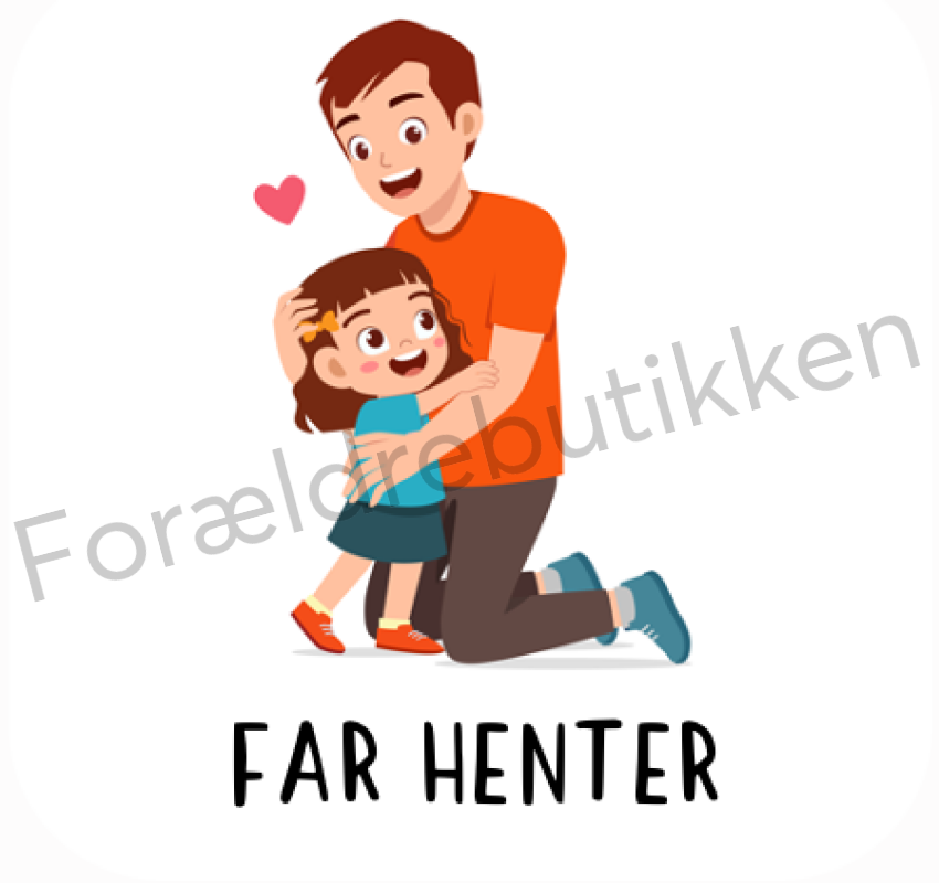 Piktogram - Far henter Pædagogisk legetøj